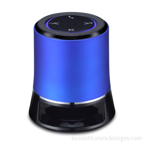 Portable Mini Cylinder Metal Wireless Bluetooth Speaker with Colorful Light Flash for Mobile Phone (Bn-124)